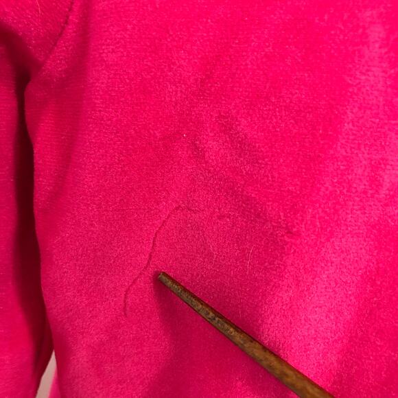 VTG Vanity Fair Velour Full Length Robe House Coat Pink Half Zip Granny 70s 8 M - Picture 7 of 11